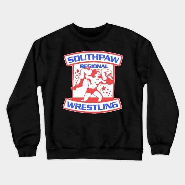 Southpaw Wrestling USA Crewneck Sweatshirt by GuitarManArts